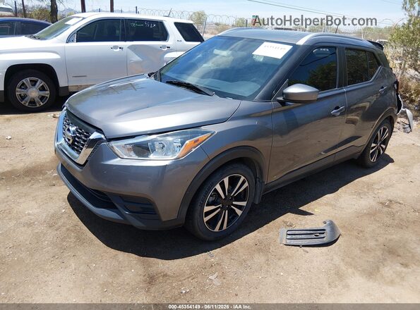 3N1CP5CU5KL498404 2019 NISSAN KICKS Gray Առջևի ձախ երեք քառորդ տեսարան
