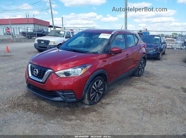 3N1CP5CU6JL538665 2018 NISSAN KICKS Red Առջևի ձախ երեք քառորդ տեսարան