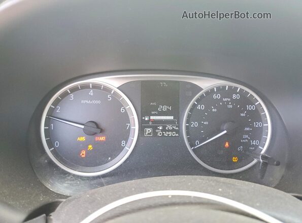 3N1CP5CU7KL564077 2019 NISSAN KICKS Black Вид щитка приладів