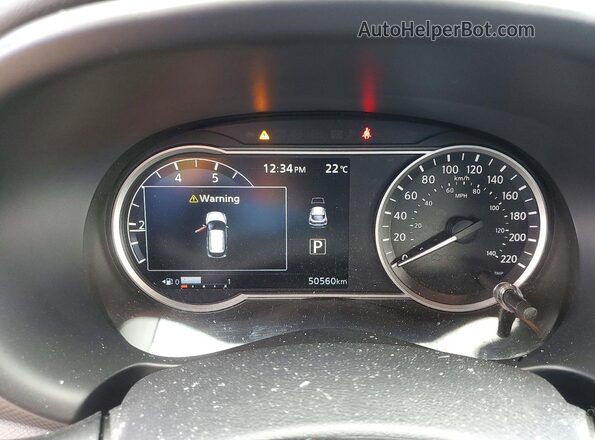 3N1CP5CU8KL510822 2019 NISSAN KICKS Черный Вид щитка приборов