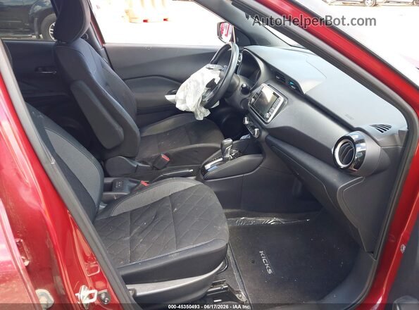 3N1CP5CUXKL497135 2019 NISSAN KICKS Red Widok wnętrza z przodu