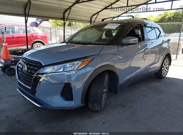 3N1CP5CV0ML541798 2021 NISSAN KICKS Gray წინა მარცხენა ხედი სამი მეოთხედიდან