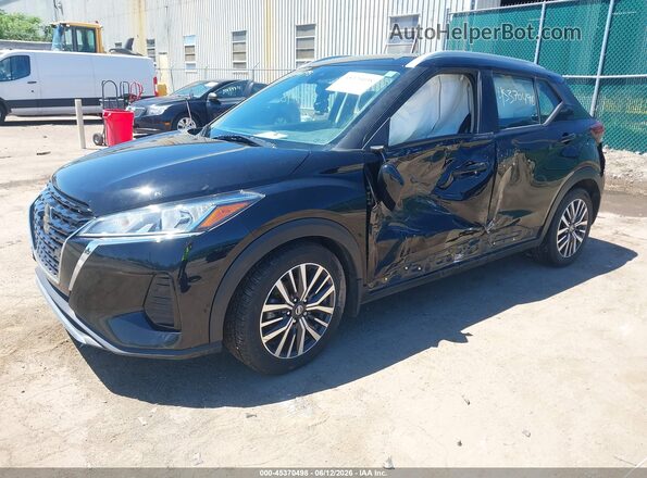 3N1CP5CV0ML546404 2021 NISSAN KICKS Black Առջևի ձախ երեք քառորդ տեսարան