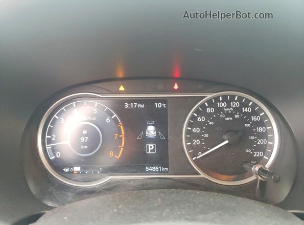 3N1CP5CV1LL554283 2020 NISSAN KICKS Blue Սարքավորումների վահանակի տեսք