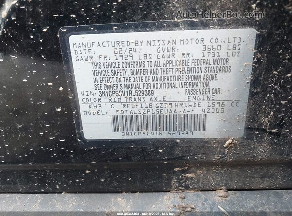 3N1CP5CV1RL529389 2024 NISSAN KICKS Black Vista del compartimento del motor