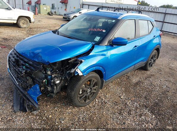 3N1CP5CV1RL572176 2024 NISSAN KICKS Blue წინა მარცხენა ხედი სამი მეოთხედიდან