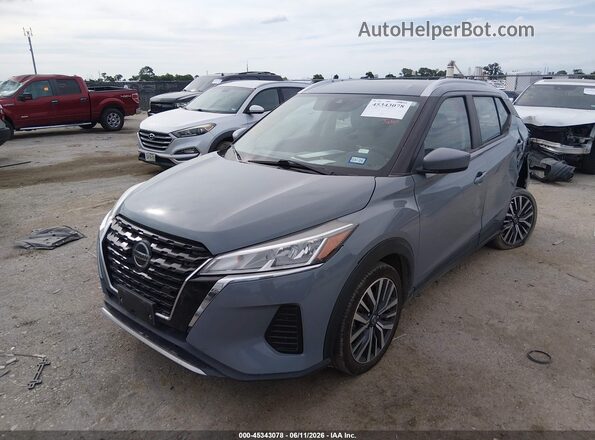 3N1CP5CV3ML481676 2021 NISSAN KICKS Gray Առջևի ձախ երեք քառորդ տեսարան