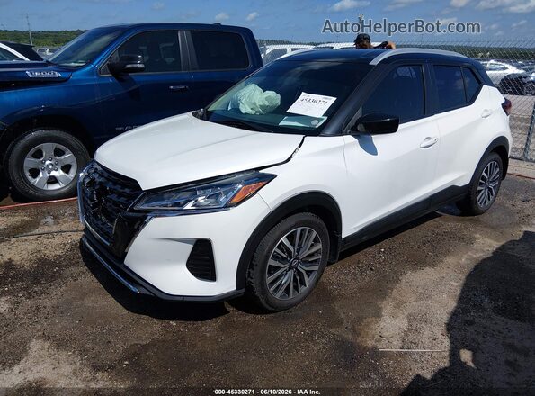 3N1CP5CV3PL483089 2023 NISSAN KICKS White Vista tres cuartos delantera izquierda