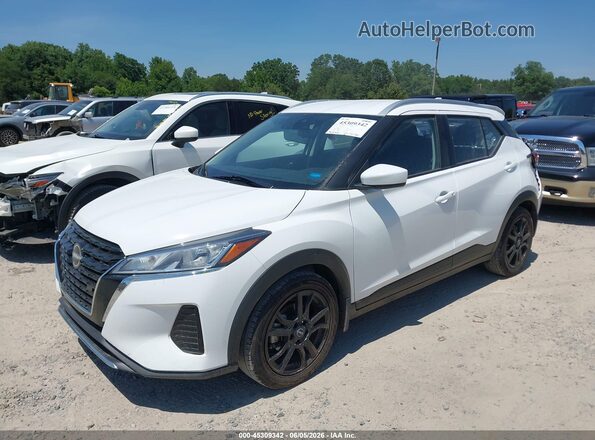 3N1CP5CV3PL521419 2023 NISSAN KICKS White Առջևի ձախ երեք քառորդ տեսարան