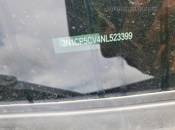 3N1CP5CV4NL523399 2022 NISSAN KICKS Gray VIN sticker view