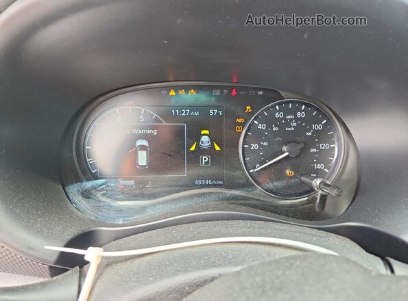 3N1CP5CV4NL527727 2022 NISSAN KICKS Белый Вид щитка приборов
