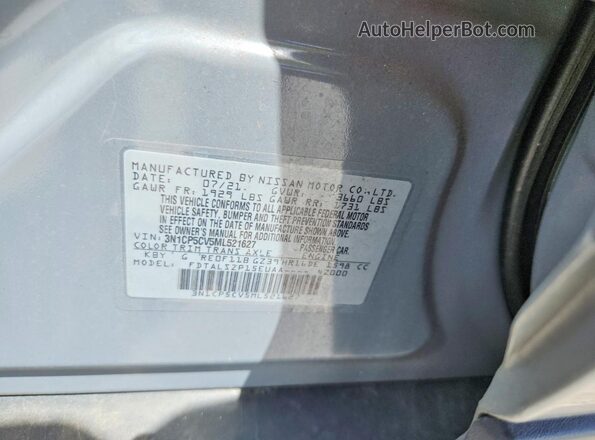 3N1CP5CV5ML521627 2021 NISSAN KICKS Blue Շարժիչի բաժամունքի տեսք