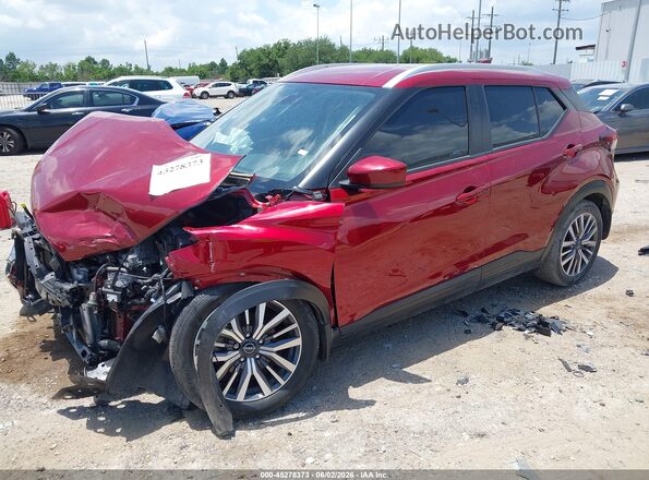 3N1CP5CV6PL552874 2023 NISSAN KICKS Red Vista tres cuartos delantera izquierda