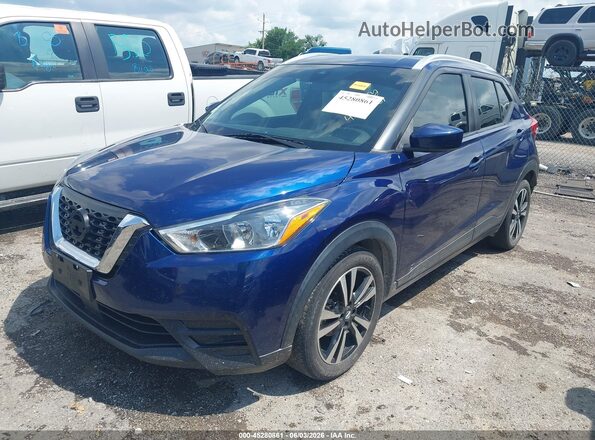 3N1CP5CV7LL500678 2020 NISSAN KICKS Blue Առջևի ձախ երեք քառորդ տեսարան