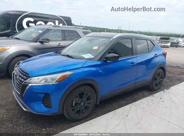 3N1CP5CV7RL471319 2024 NISSAN KICKS Blue Առջևի ձախ երեք քառորդ տեսարան