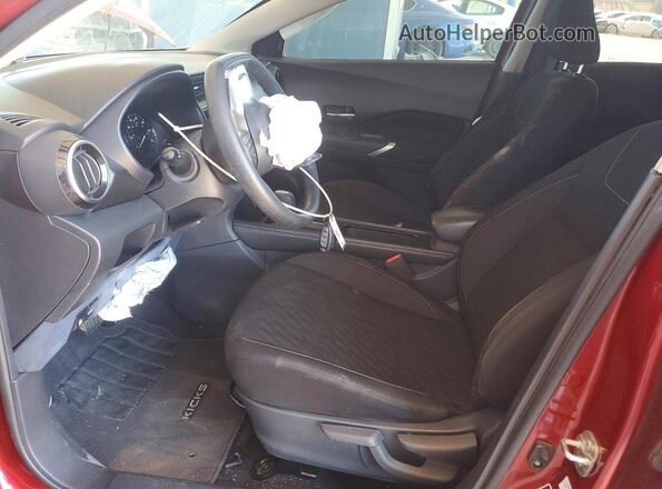 3N1CP5CV8NL477401 2022 NISSAN KICKS Red Вид салону спереду