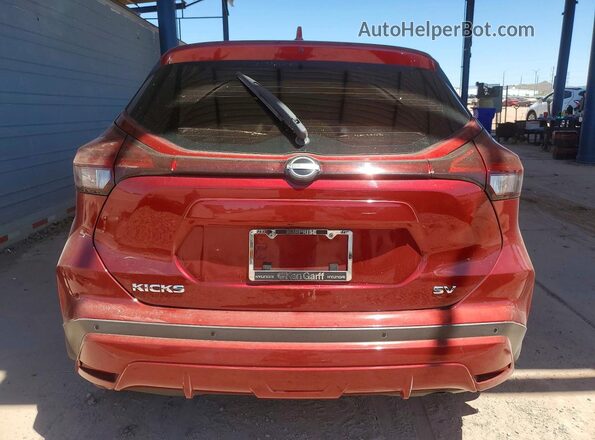 3N1CP5CV8NL477401 2022 NISSAN KICKS Red Вид ззаду