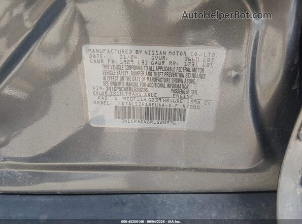 3N1CP5CV8RL520236 2024 NISSAN KICKS Gray ძრავის განყოფილების ხედი