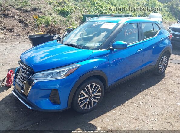 3N1CP5CVXML481562 2021 NISSAN KICKS Blue Передня ліва чверть