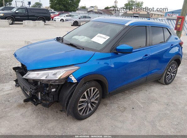 3N1CP5CVXML481710 2021 NISSAN KICKS Blue Передня ліва чверть