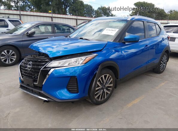 3N1CP5CVXPL571895 2023 NISSAN KICKS Синий Передняя левая четверть