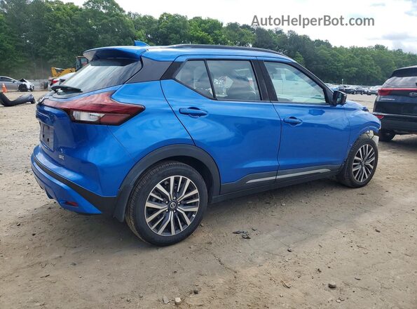 3N1CP5DV1ML497969 2021 NISSAN KICKS Blue Trasero derecho