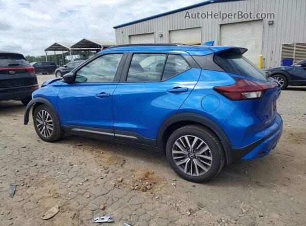 3N1CP5DV1ML497969 2021 NISSAN KICKS Blue Trasero izquierdo