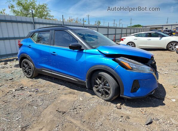 3N1CP5DV1PL523426 2023 NISSAN KICKS Blue Передня права чверть