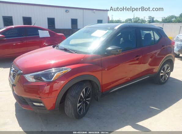 3N1CP5DV4LL486527 2020 NISSAN KICKS Red წინა მარცხენა ხედი სამი მეოთხედიდან