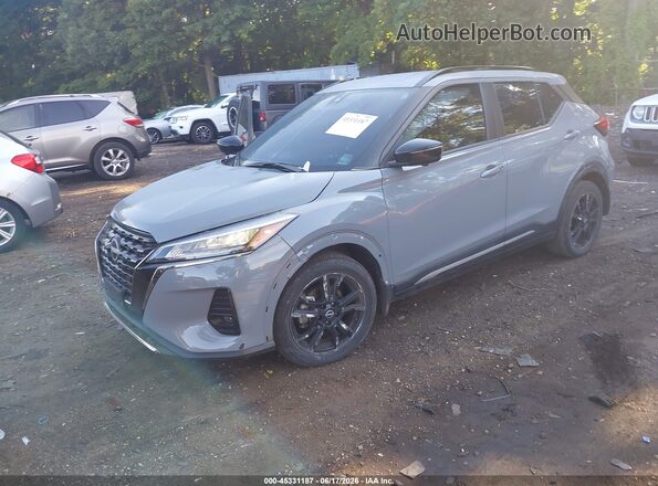 3N1CP5DV4RL473804 2024 NISSAN KICKS Gray Առջևի ձախ երեք քառորդ տեսարան