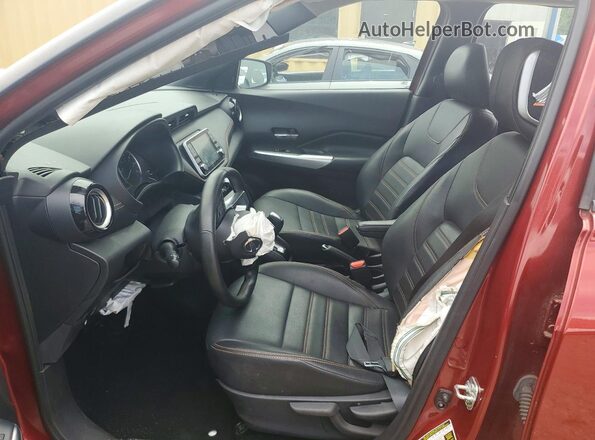 3N1CP5DV5LL578987 2020 NISSAN KICKS Maroon Front interior view