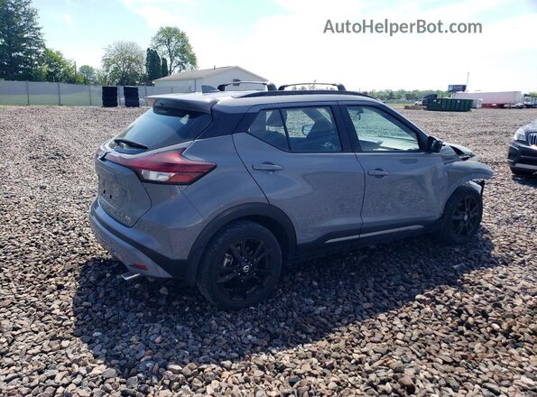 3N1CP5DV5ML560393 2021 NISSAN KICKS Gray Задня права чверть