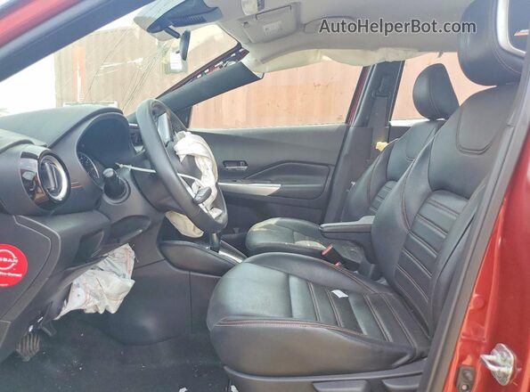3N1CP5DV7LL554495 2020 NISSAN KICKS Red Widok wnętrza z przodu