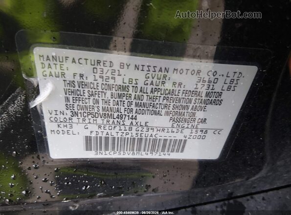 3N1CP5DV8ML497144 2021 NISSAN KICKS Black Вид підкапотного простору