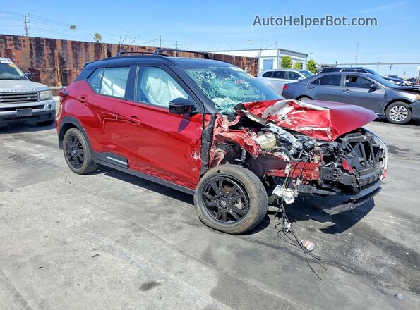 3N1CP5DV8ML560601 2021 NISSAN KICKS Red Delantero derecho