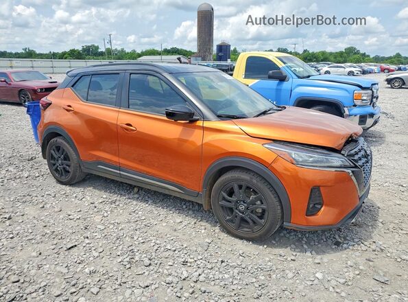 3N1CP5DV9ML549249 2021 NISSAN KICKS Оранжевый Передняя правая четверть