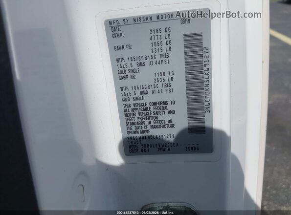 3N6CM0KN5LK691272 2020 NISSAN NV200  CARGO White Շարժիչի բաժամունքի տեսք