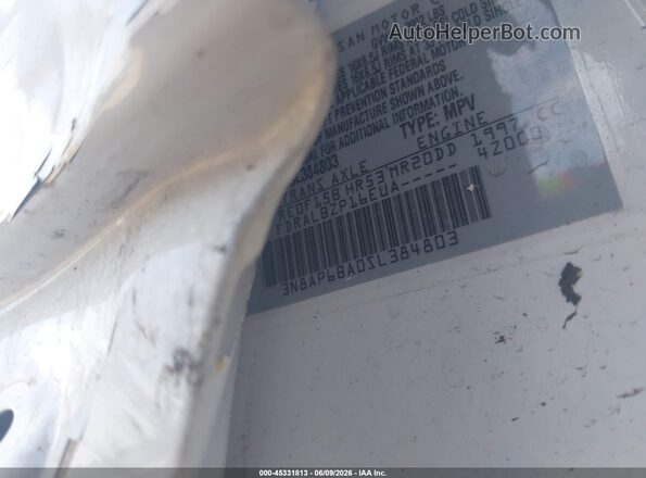 3N8AP6BA0SL384803 2025 NISSAN KICKS White Vista del compartimento del motor