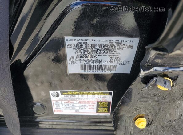 3N8AP6CA3SL434754 2025 NISSAN KICKS Black Вид наклейки з VIN-кодом