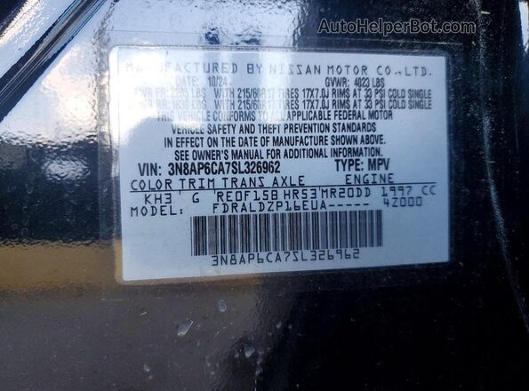3N8AP6CA7SL326962 2025 NISSAN KICKS Black 