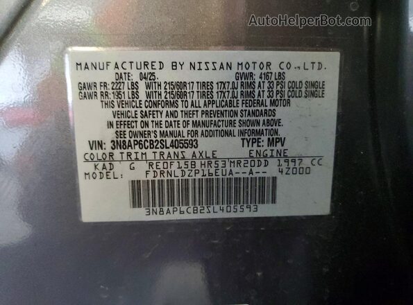 3N8AP6CB2SL405593 2025 NISSAN KICKS Gray 360 interior view