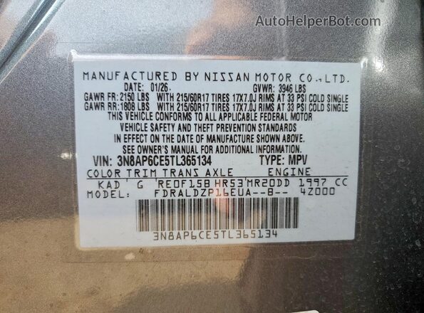 3N8AP6CE5TL365134 2026 NISSAN KICKS Gray 