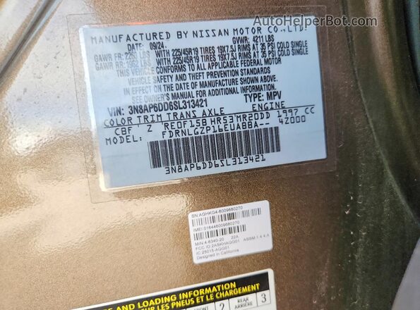 3N8AP6DD6SL313421 2025 NISSAN KICKS Brown 