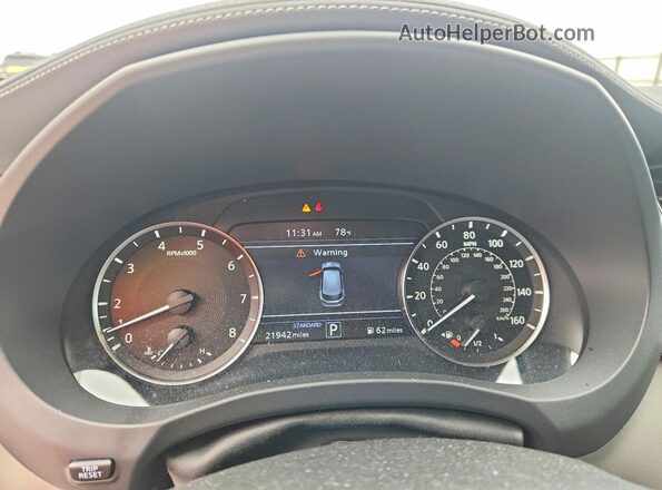 3PCAJ5BA0RF114292 2024 INFINITI QX50 White Вид щитка приладів