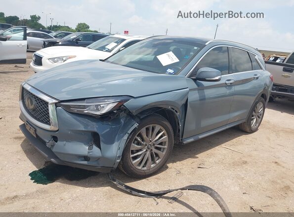 3PCAJ5BA4RF101917 2024 INFINITI QX50 Light Blue Передня ліва чверть