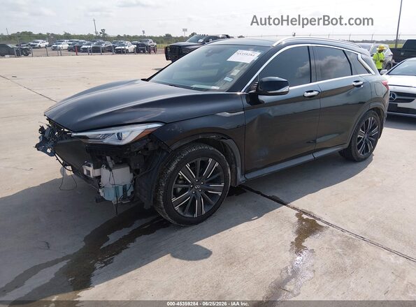 3PCAJ5BA6MF102933 2021 INFINITI QX50 Black Передня ліва чверть