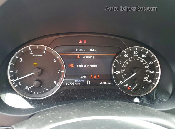 3PCAJ5BA8MF106921 2021 INFINITI QX50 Blue Instrument cluster view