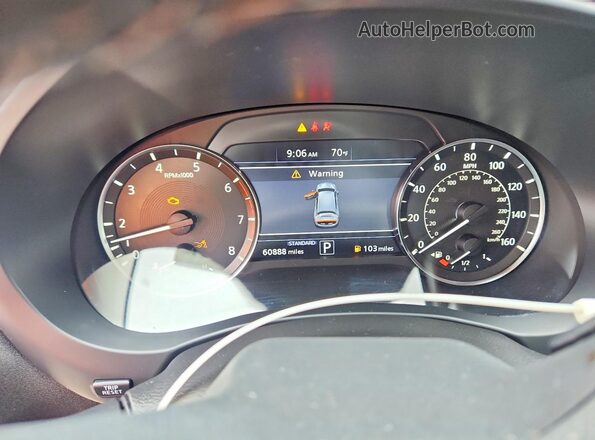 3PCAJ5BA9MF112517 2021 INFINITI QX50 Black ხელსაწყოთა პანელის ხედი