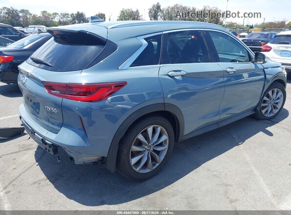 3PCAJ5BA9NF107738 2022 INFINITI QX50 Blue Задня права чверть