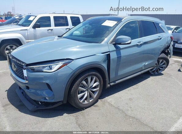 3PCAJ5BA9NF107738 2022 INFINITI QX50 Blue Передня ліва чверть